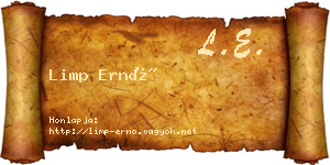 Limp Ernő névjegykártya